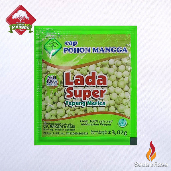 Bubuk Lada Super Tepung Merica - Pohon Mangga (White Pepper Powder) - 3 packs