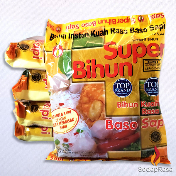Super Bihun Rasa Baso Sapi - 5 Packs - (Rice Noodle Soup Meatball Flavor)